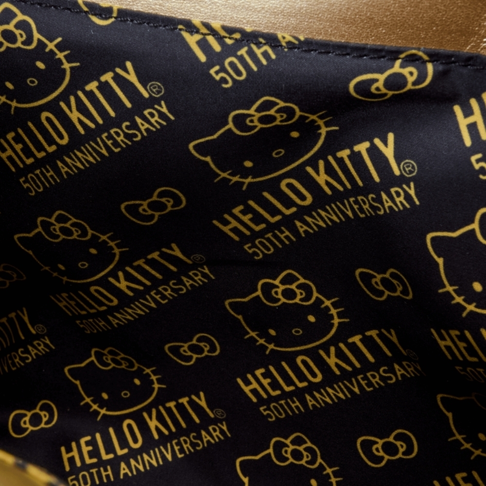 Sanrio Hello Kitty 50th Anniversary Metallic Gold Crossbody Bag - Picture 9 of 9